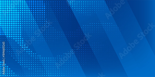 Abstract blue background with glowing geometric lines. Modern blue gradient square shape design. Futuristic technology concept. Suit for brochure,