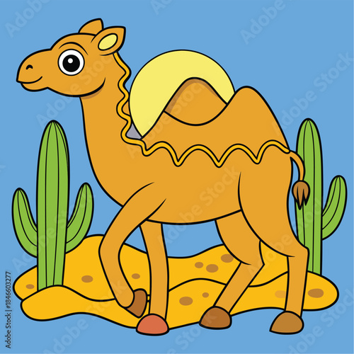 camel in the desert