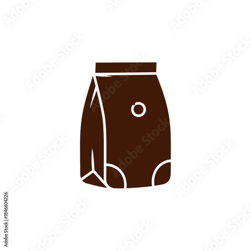 Minimalist Digital Illustration of a Brown Phone Case with Simple Design