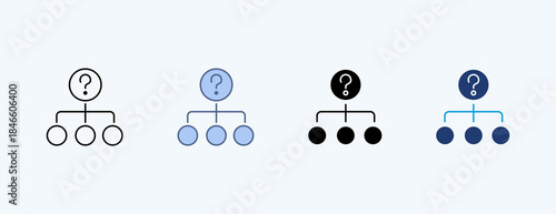 Inquiry Multiple Icon Illustration Vector