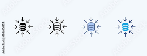 Data Collection Multiple Icon Illustration Vector