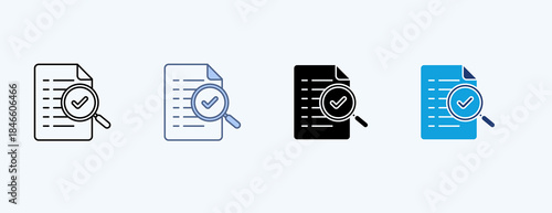 Audit Multiple Icon Illustration Vector
