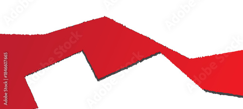 red torn or ripped paper isolated on transparent png background,realistic torn cardboard paper edges,torn or ripped red paper frame,christmas decoration,red