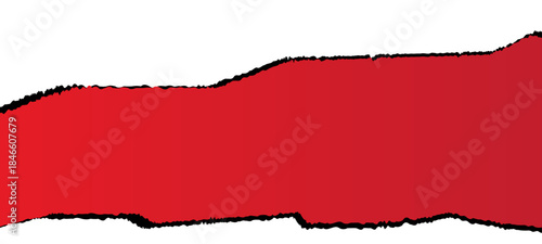 red torn or ripped paper isolated on transparent png background,realistic torn cardboard paper edges,torn or ripped red paper frame,christmas decoration,red