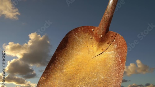 Californian gold prospector's shovel.The California gold rush was a gold rush began on January 24, 1848,