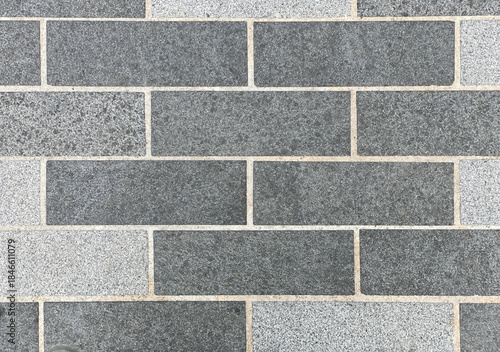Gray brick wall pattern in horizontal layout