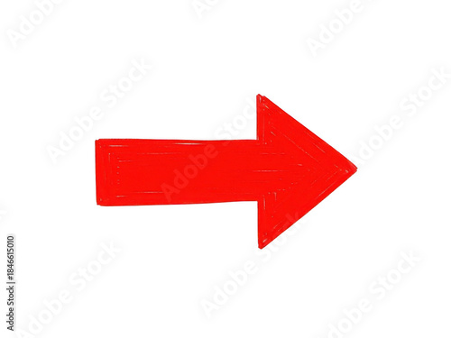 Red arrow icon isolated on transparent background
