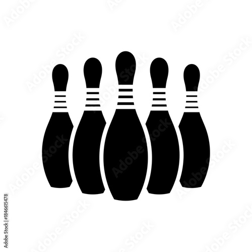 Bowling black icon. Vector illlustration, eps10.