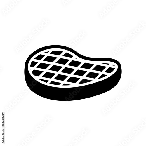 Steak meat icon isolated on white background. Vector illustration, eps10.