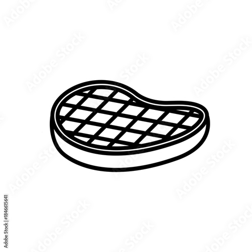 Steak meat icon isolated on white background. Vector illustration, eps10.