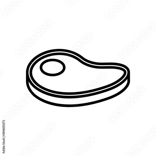 Steak meat icon isolated on white background. Vector illustration, eps10.