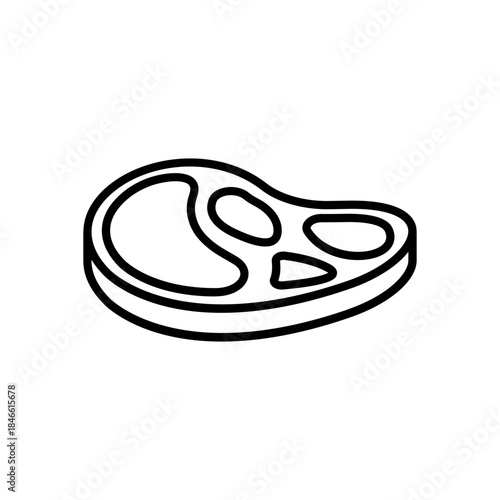 Steak meat icon isolated on white background. Vector illustration, eps10.