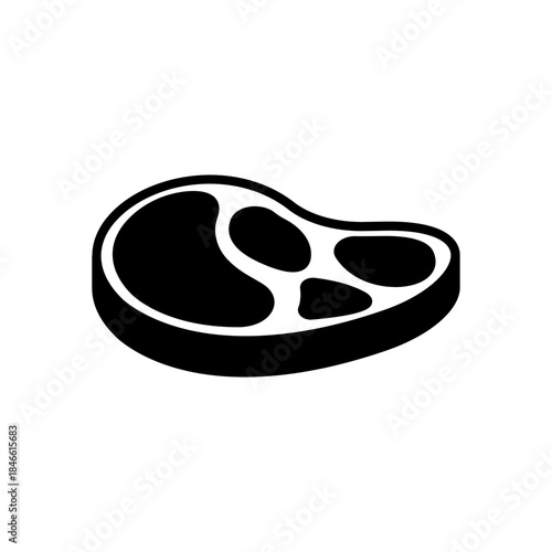 Steak meat icon isolated on white background. Vector illustration, eps10.
