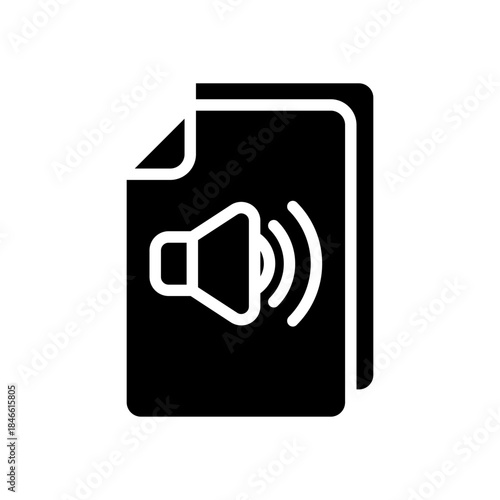 Audio file. Audio icon. Sound file. Music icon. Music file. Musical note. Audio sign. Voice icon. Audio system. Document icon. Office document. Download music file. Song sign. Noise. Tune sign. Record