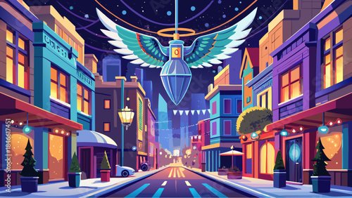 street in the night city