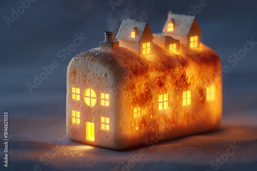 a glowing loaf of bread