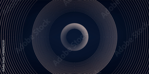    dark blue background with golden circles. modern background. vector illustration. eps 10