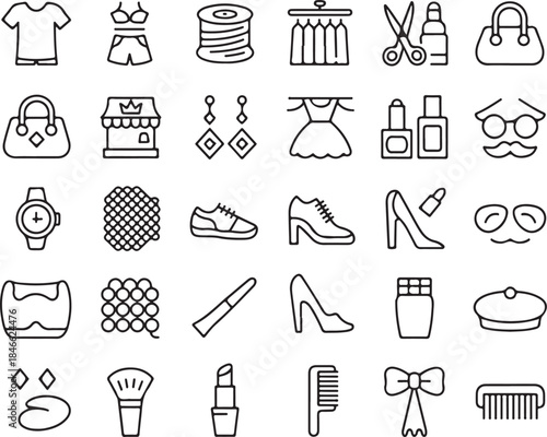 Fashion and beauty icons for modern lifestyle branding