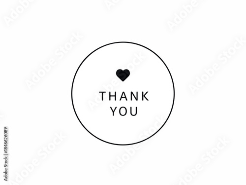 Heartfelt Appreciation A Minimalist 'Thank You' Circle Design