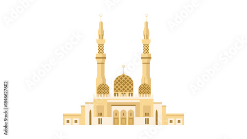 Vector illustration of  gold mosque