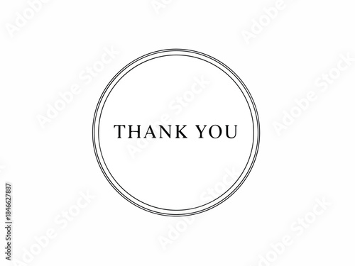 A Clean and Simple Thank You Message in a Minimalist Circle Design