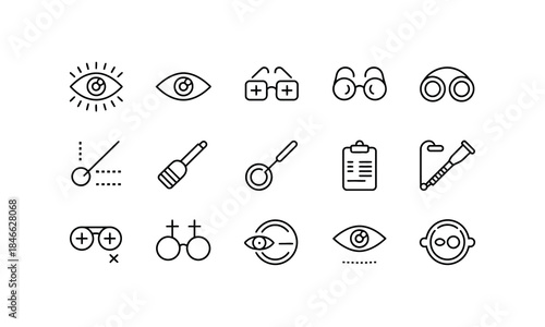 Web icons set with vector symbols and illustrations for web design including medical business music and bicycle icons