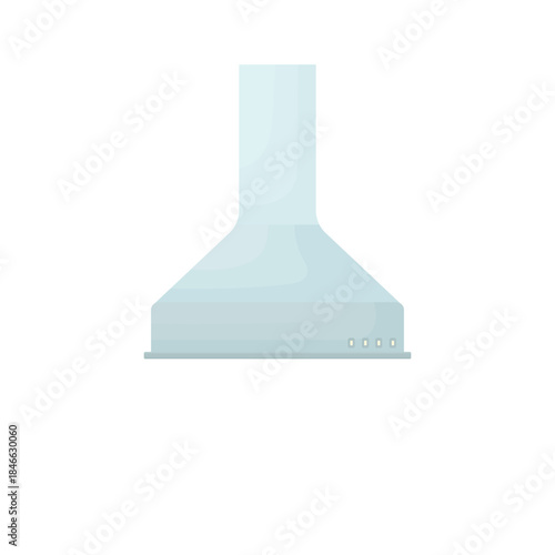 Kitchen hood on a white background. Kitchen interior items. Kitchen elements.