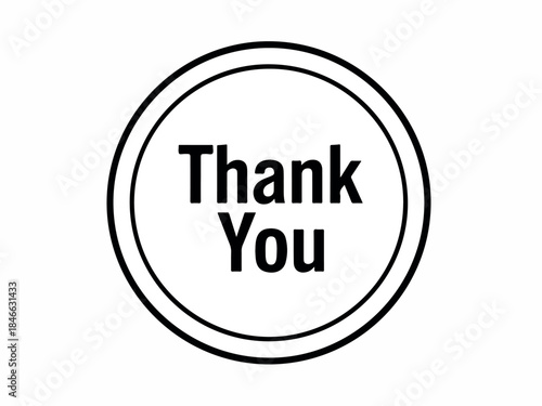 Elegant Thank You Stamp for Business or Personal Appreciation