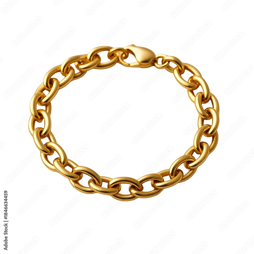 Obraz premium golden chain isolated on white
