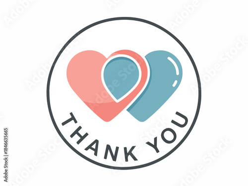 Gratitude Hearts A Thank You Icon for Kindness and Support