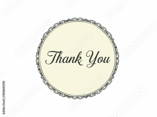 Elegant Thank You Card with Ornamental Frame