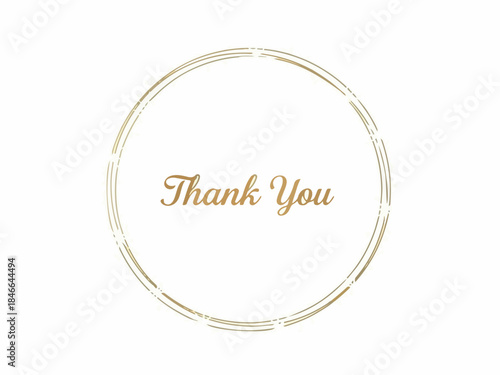 Elegant Thank You Card with Gold Wreath Design