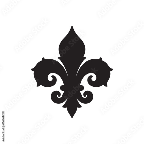 Vintage Fleur De Lis Vector Illustration on white back ground