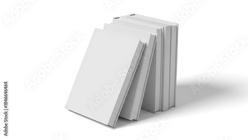 books on white background