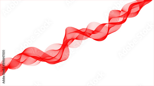 red ribbon on white
