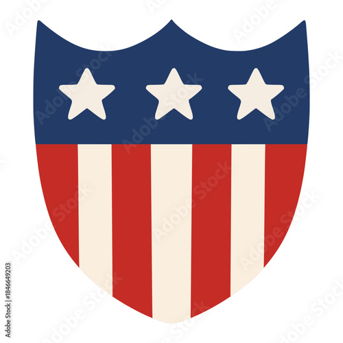 American flag shield celebrating independence day usa patriotism
