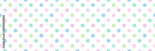 Party Decor Seamless Pattern with Colorful Polka Dots