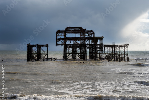 West pier, Brighton sea front, England