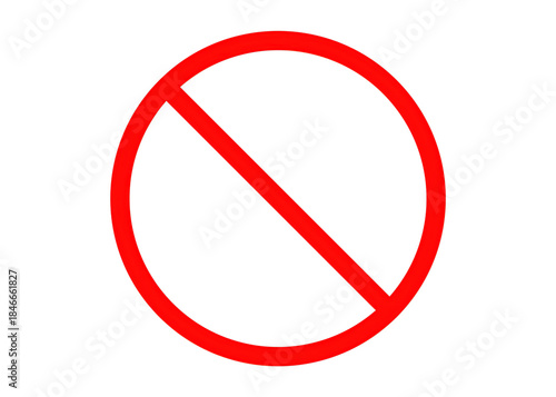 Red prohibition circle symbol indicating forbidden or banned actions