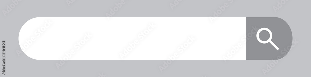 Fototapeta premium 検索窓・検索バーのイラスト素材 グレー Search bar illustration