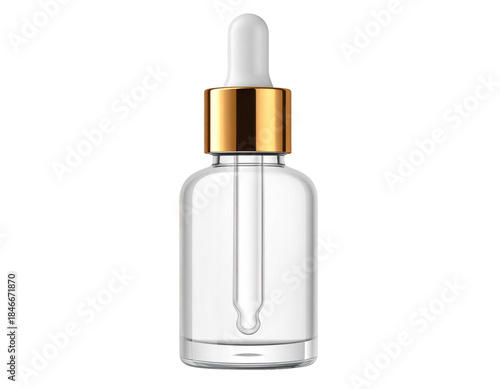 serum - Skincare Serum Bottle with Dropper on Neutral Background
