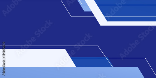 Premium background design with dark blue geoemtric pattern. Vector horizontal template for digital lux business banner, formal invitation,