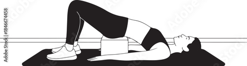 Gentle supported bridge pose for spinal relaxation and core stability