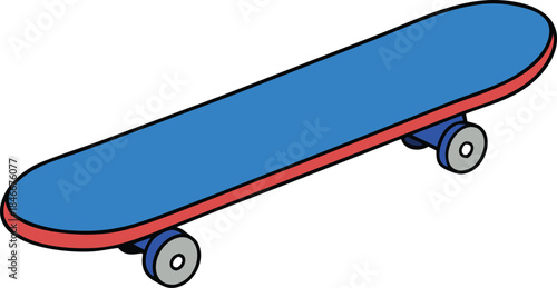 skateboard deck with wheels simple transparent background