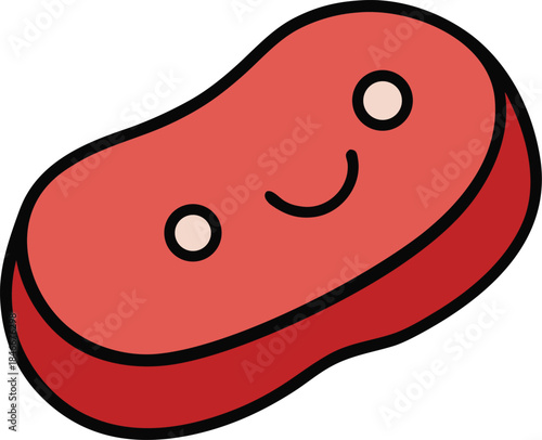 steak meat cut grilled cartoon transparent background