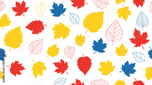 Autumn Leaf Pattern Wallpaper Background Design