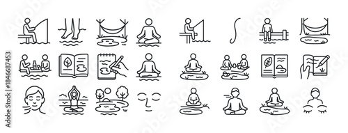 Mindfulness and relaxation icons