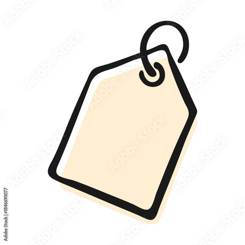Hand Drawn Tag Label Simple Icon