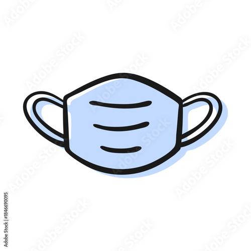 Hand Drawn Face Mask Icon