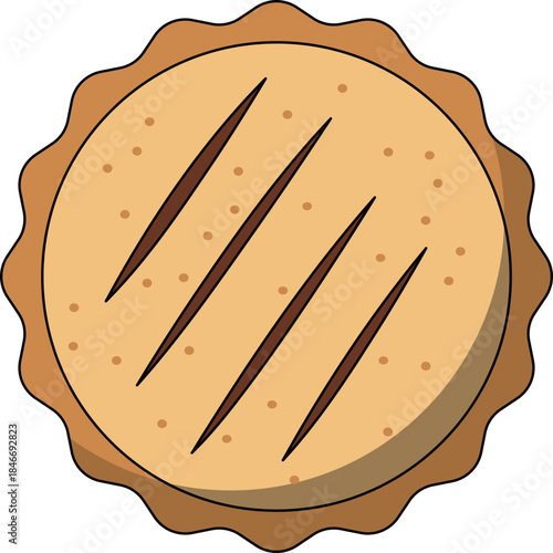 Vector illustration of chocolate cookies